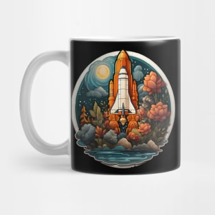 AI Generated Rocketship Mug